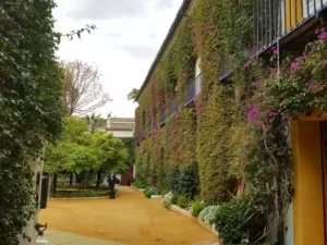 Fachada Del Patio De Entrada Del Palacio De Las Duenas De Sevilla