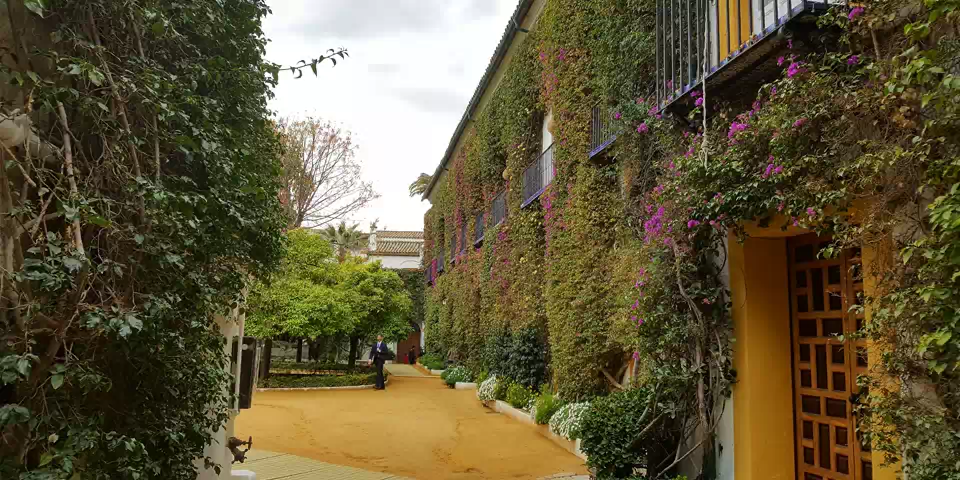 Fachada Del Patio De Entrada Del Palacio De Las Duenas De Sevilla